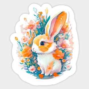 Minimal Cute Baby Rabbit Sticker